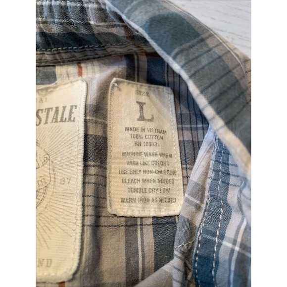 VTG Aeropostale Pearl Snap Western Shirt Mens L Multicolor L/S Plaid Check 90’s - Picture 6 of 6
